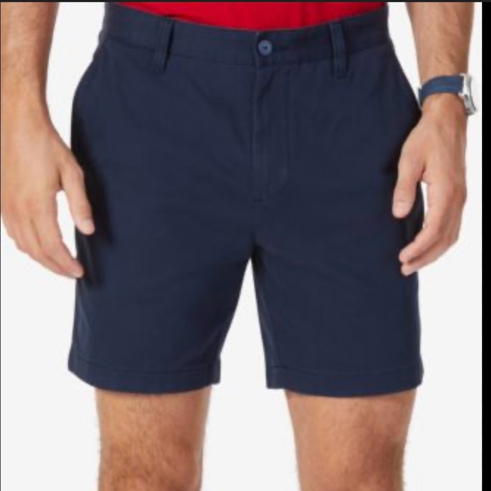 J. Crew Men's Navy Flat-Front Cotton Shorts